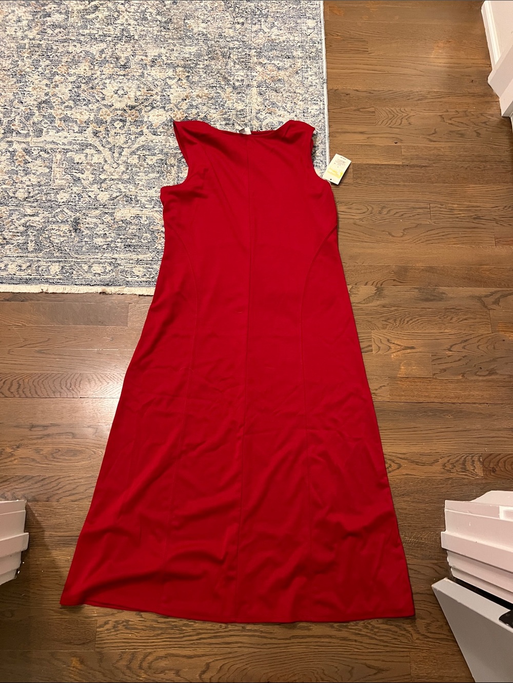 a new day Sleeveless Red Midi Dress